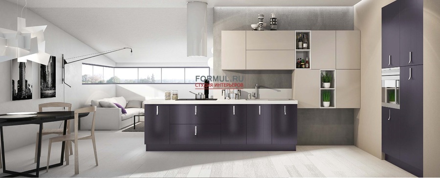 Кухня Berloni Plan Laccato Melanzana